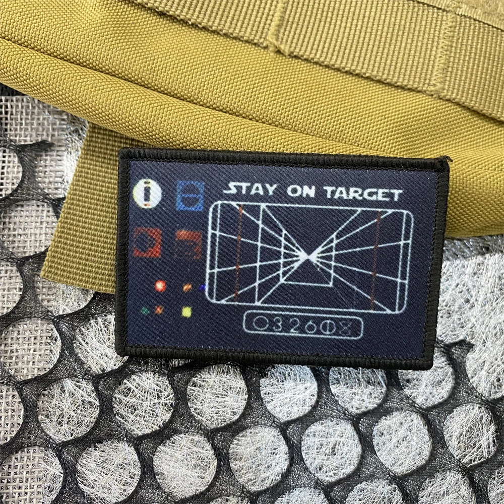 Stay on Target moral Badge Patch Rock Paper Deadpool Tactical Print Hook and Loop Oregon Trail brazalete mochila sombrero pegatina - imagen 5
