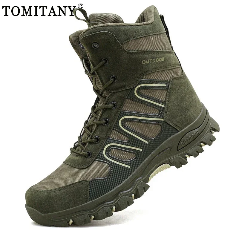 Botas militares tácticas para el desierto para hombre, Zapatos de senderismo para hombre, botas de combate del ejército, Zapatos militares, botas de invierno para hombre - imagen 4