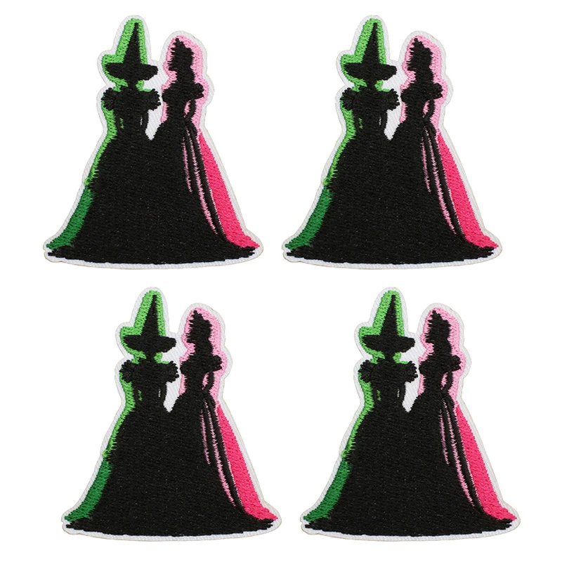 Parches termoadhesivos bordados magos y brujas con varitas para ropa - imagen 4