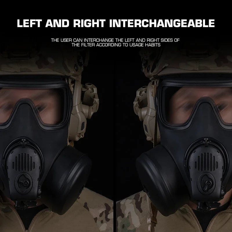 Máscara táctica para Paintball al aire libre, máscara protectora de cara completa para disparar, Airsoft, caza, Cosplay, accesorios de película, máscaras de Gas simuladas - imagen 4