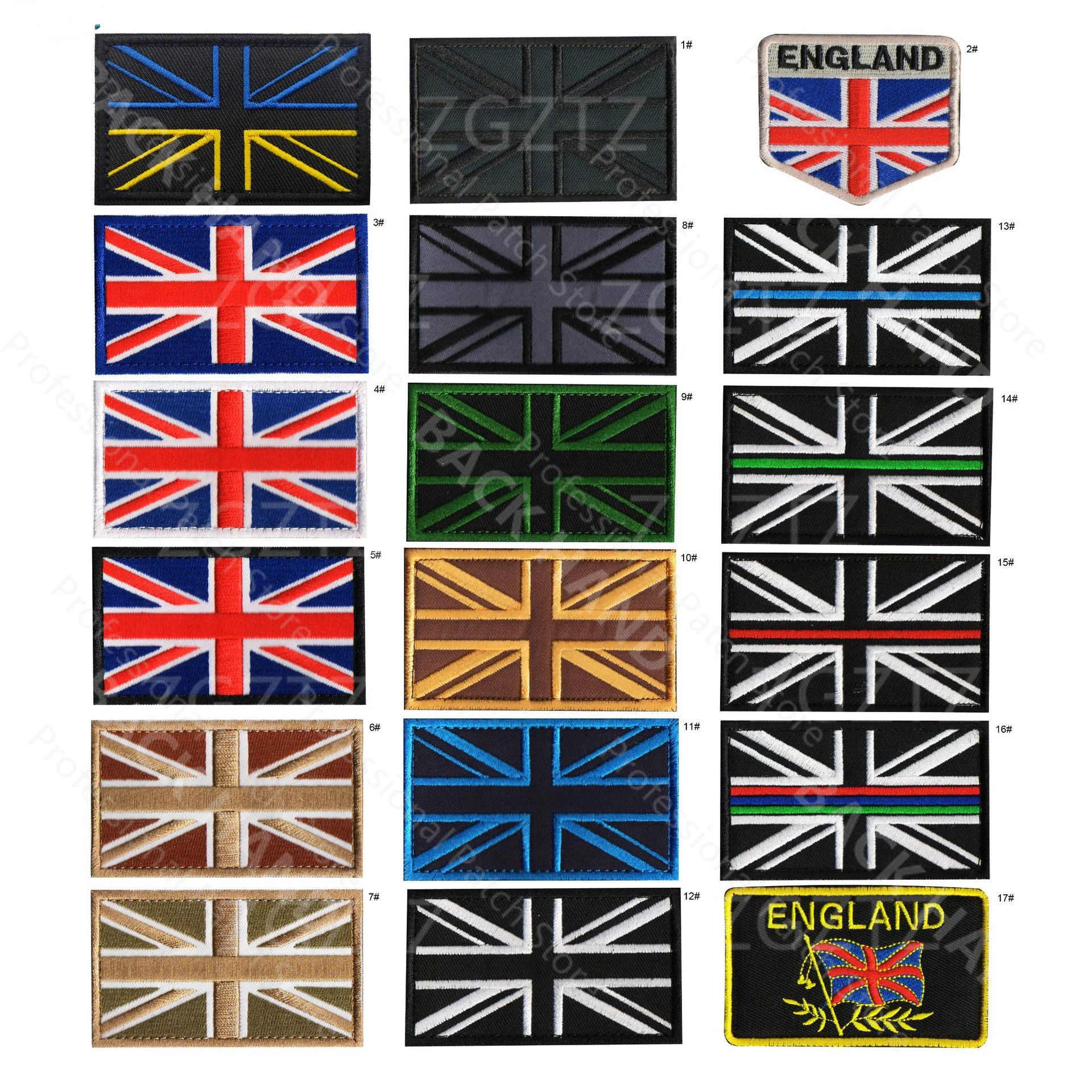 Parches bordados con bandera SAS del regimiento de servicio aéreo especial del Reino Unido, parche de banderas de Gran Bretaña GB, parches militares, insignias bordadas en 3D - imagen 4