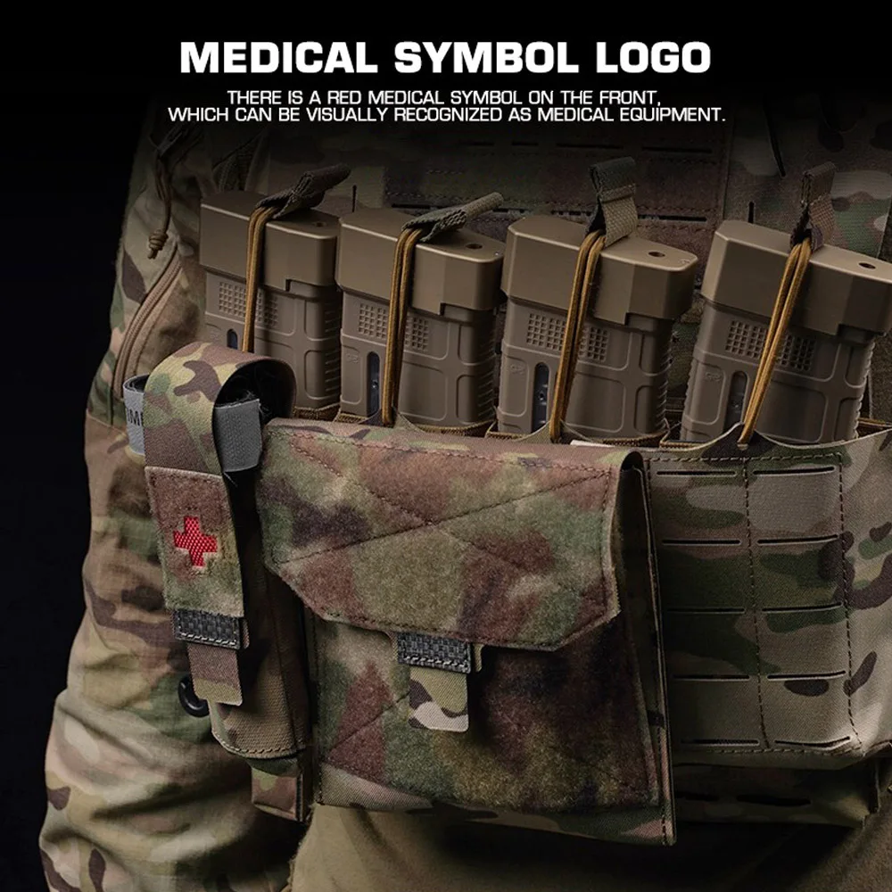 Bolsa médica táctica militar para torniquete de gato, chaleco de caza, cinturón Molle, funda de almacenamiento para linterna, bolsa de herramientas de la patrulla de caballeros - imagen 4