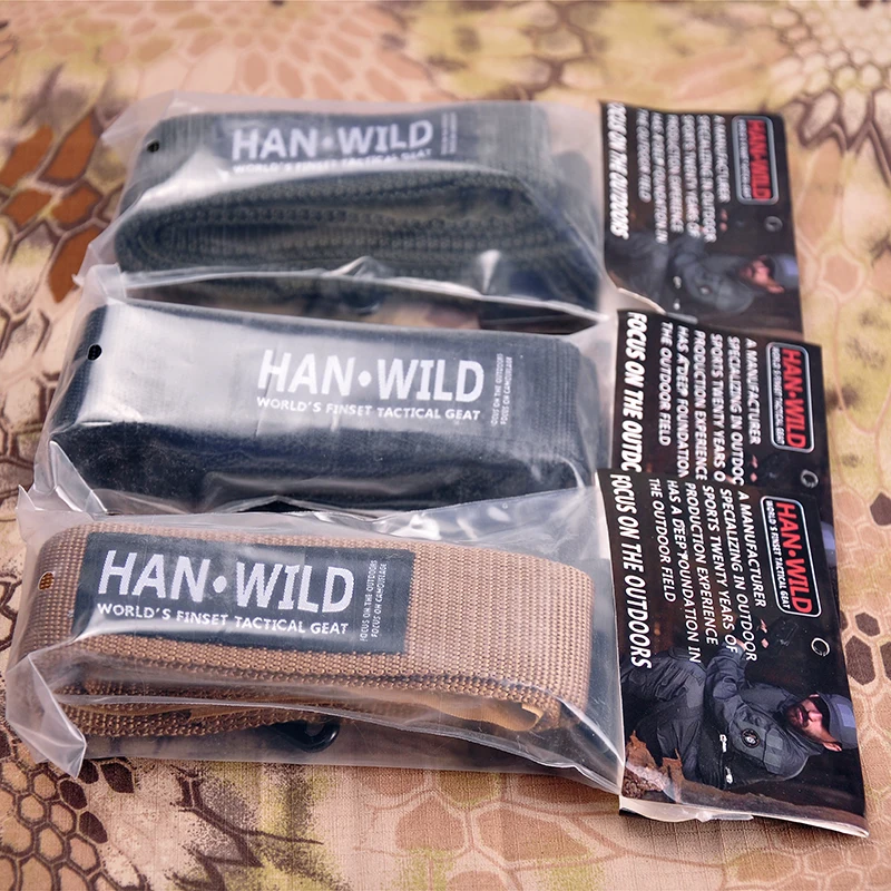 HAN WILD-cinturones de correas de nailon para hombre, cinturón táctico de tela informal de lona, accesorios de alta calidad, correa de cintura para exteriores - imagen 2