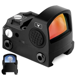 Mira táctica de punto rojo MOA, mira de punto rojo despierta por movimiento, 12 ajustes de brillo, Mini mira réflex de punto rojo para rieles de 20mm
