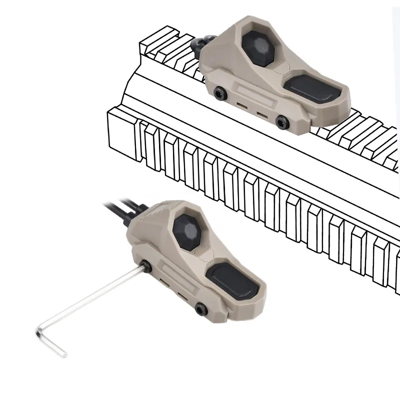 Airsoft AXON táctico, interruptor de botón remoto a presión de doble función, 20mm, Rail MLOK KEYMOD SF M300 M600, linterna láser de caza - imagen 3