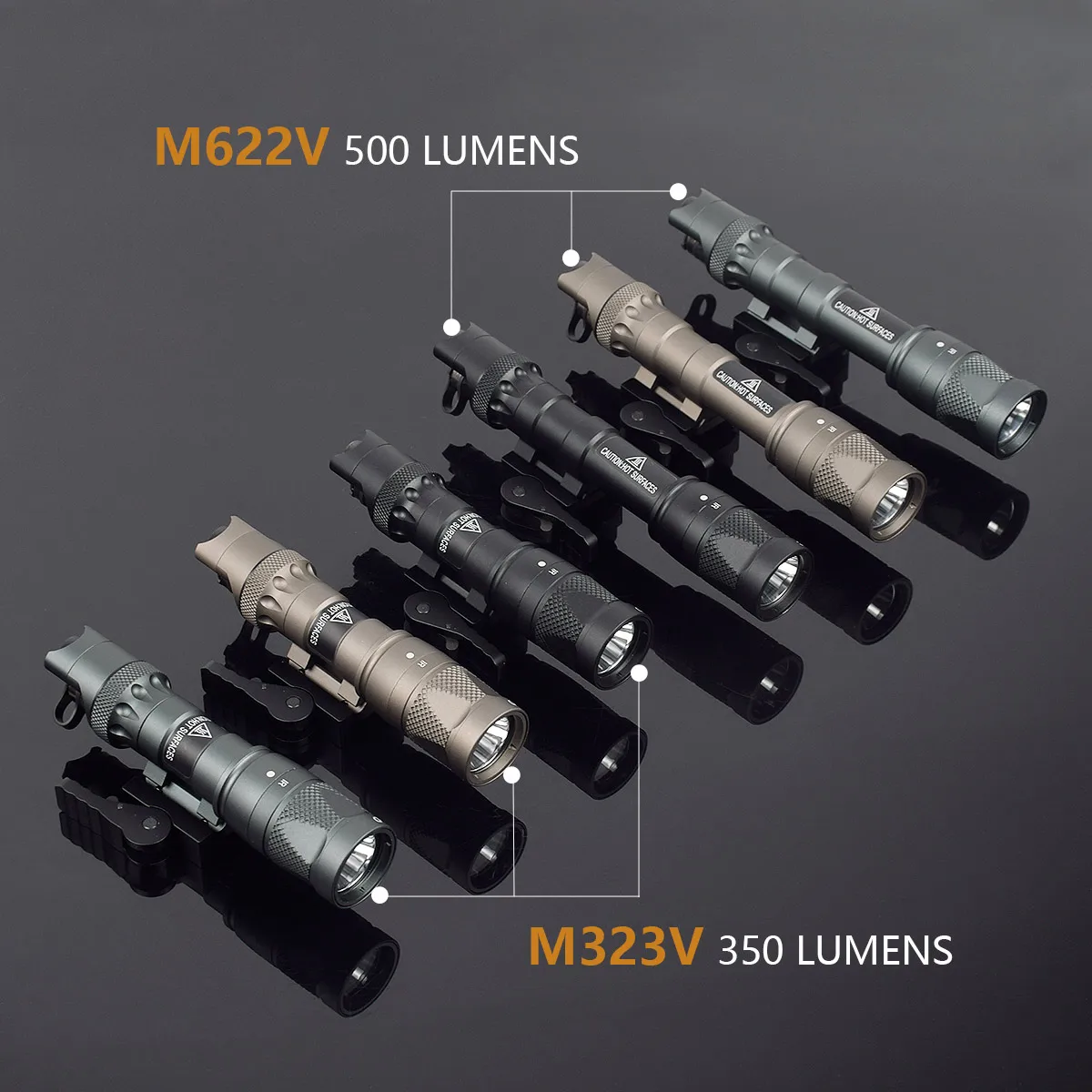 Tático Surefire actualización M600 M323 M622 interruptor doble pistola linterna LED M323V-IR M622V-IR estroboscópico IR salida infrarroja luz exploradora - imagen 3