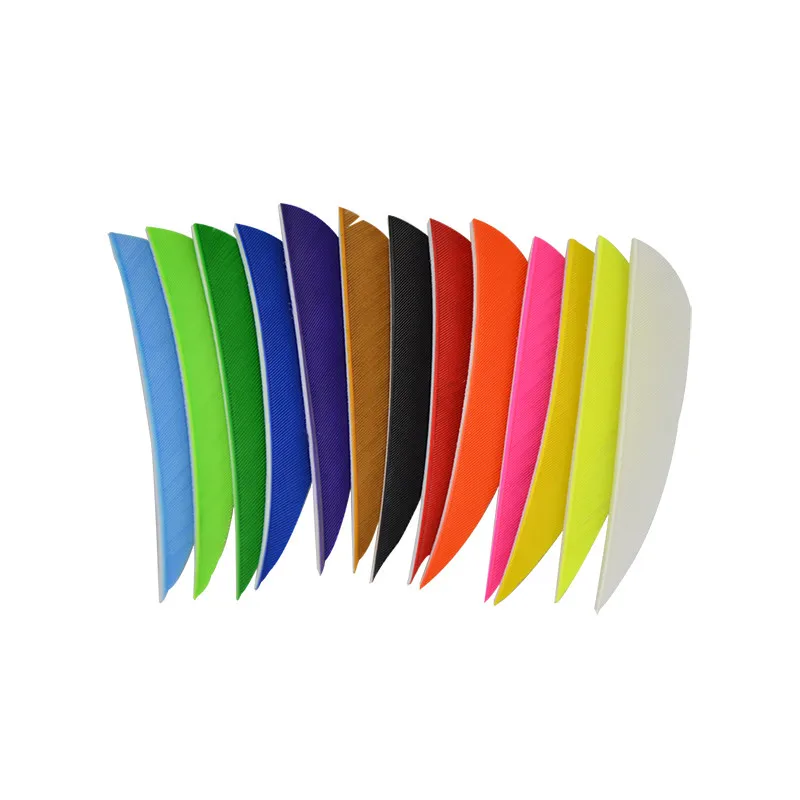 Flecha de tiro de ala derecha de 3 pulgadas, Escudo de pluma de pavo Natural, tiro con arco, flecha, paleta, artesanía, 50 Uds. - imagen 2