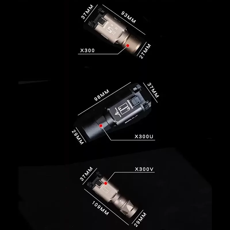 Element Surefire X300U X300 Series Linterna de montaje bajo P1/2011 Luz de pistola X300V Linterna X300U-B Linterna de alta intensidad - imagen 3