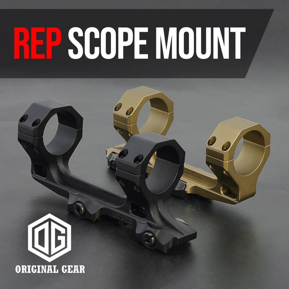 Soporte para mira telescópica Airsoft AS REP de 1,54 ", 30mm, 0MOA, montaje óptico de aluminio apto para riel Picatinny de 20mm con marcas originales - imagen 2