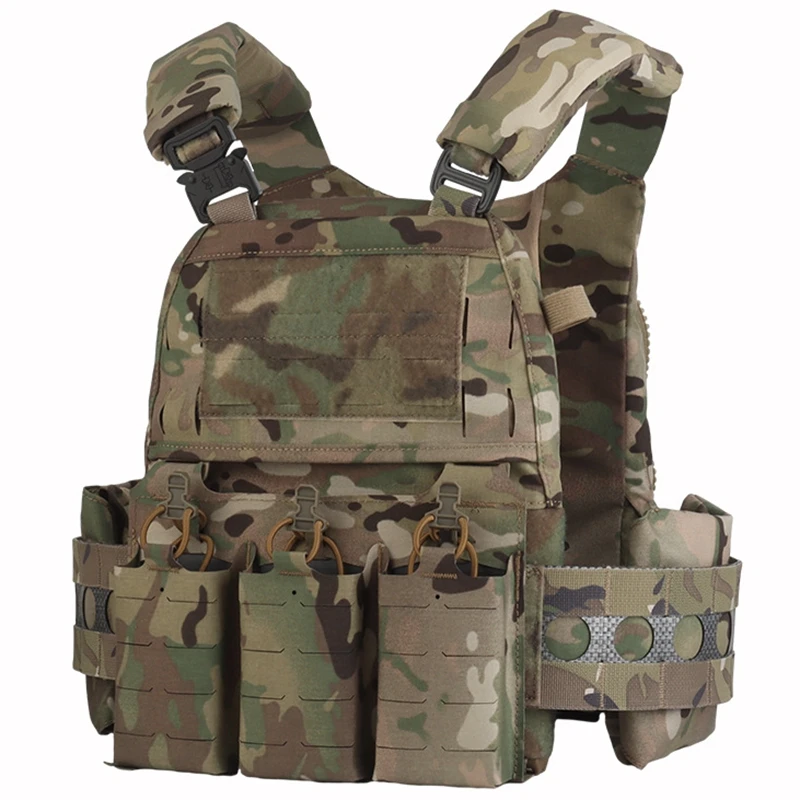 Chaleco táctico V5 para PC para hombre con bolsa triple para revistas 7,62/5,56