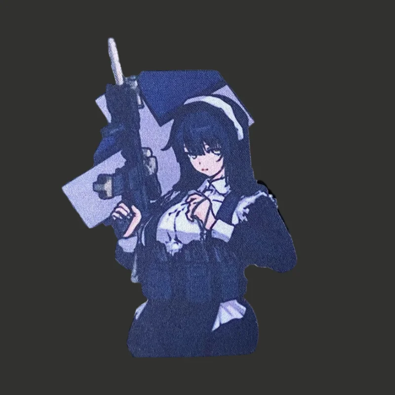Parche de Chica de Anime, tácticas militares, insignia con estampado de moral, brazalete, gancho y bucle, mochila, ropa, accesorios decorativos, pegatina, brazalete - imagen 2