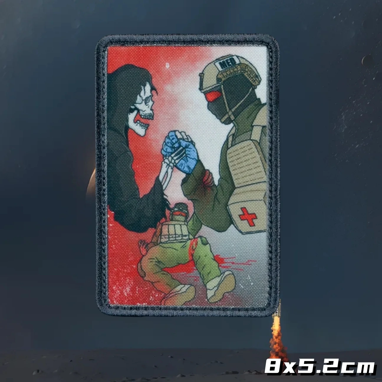 Parches de insignia de moral, brazalete táctico militar impreso, lucha contra el campo de batalla, pegatina de cuidado médico - imagen 2