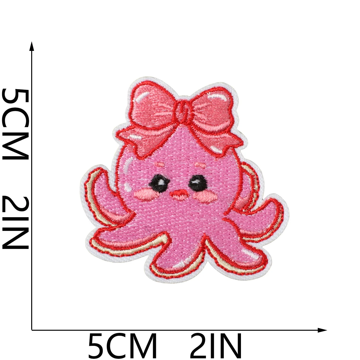 Parche termoadhesivo bordado motivo océano – pulpo, concha y coral - imagen 3