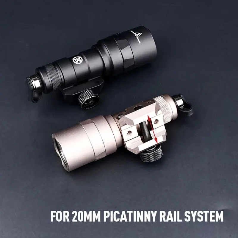 Linterna táctica M300 M300C M600, accesorio Airsoft para caza, arma de luz blanca, 210 lúmenes con interruptor de presión de doble función - imagen 2