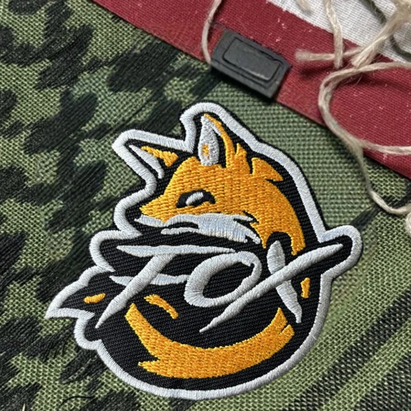 Parche bordado "zorro", chaleco táctico, sombreros con gancho y bucle, insignia de moral, mochila, pegatinas decorativas, parches para brazalete para ropa - imagen 2