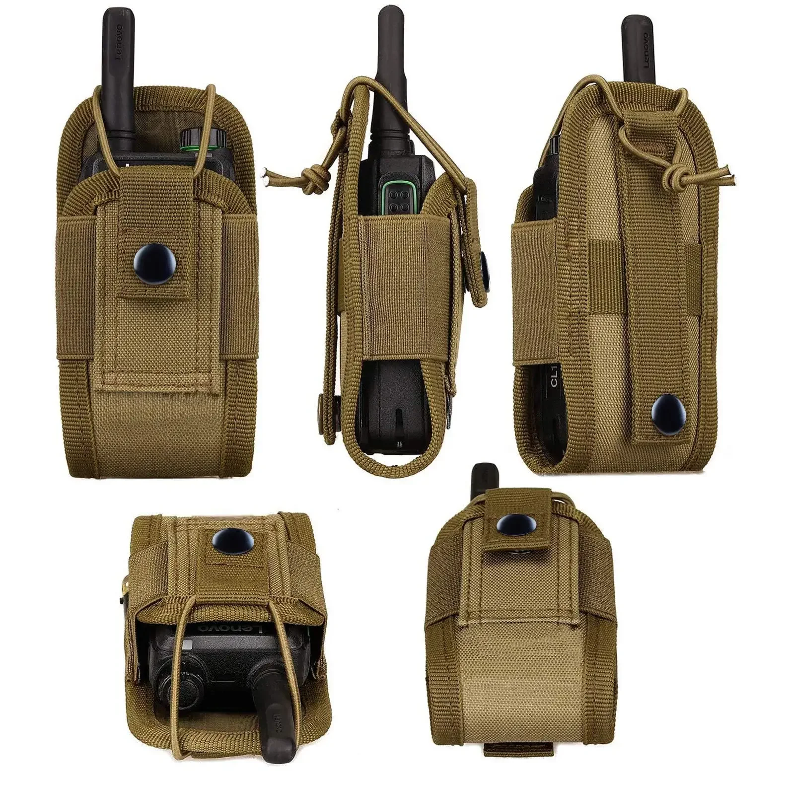 Bolsa táctica para Radio, soporte para Walkie Talkie de caza, bolsa colgante para interfono, bolsa para revistas de nailon Molle - imagen 5