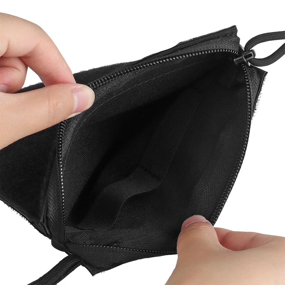 Bolsa de almacenamiento expandible integrada para plataforma de pecho táctica, bucles de correas interiores con cremallera de doble apertura, accesorio de caza combinado a juego