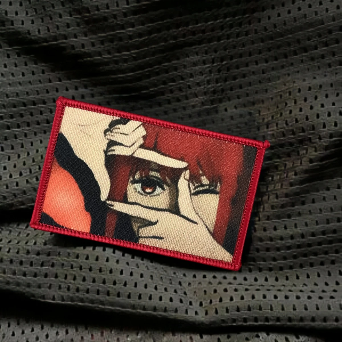 Parche táctico de motosierra de Anime para hombre, insignia de moral Makima, brazalete militar, parches de gancho y bucle impresos, pegatina para mochila de ropa - imagen 5