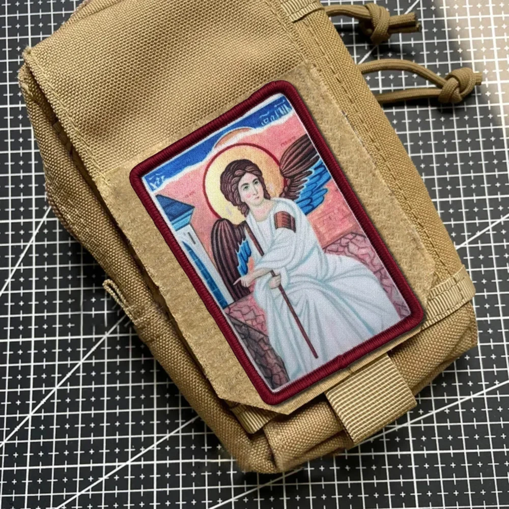 Parches tácticos de madre de Dios, parche de bandera Meme con gancho y bucle, insignia de moral del ejército militar, pegatinas para mochila - imagen 4