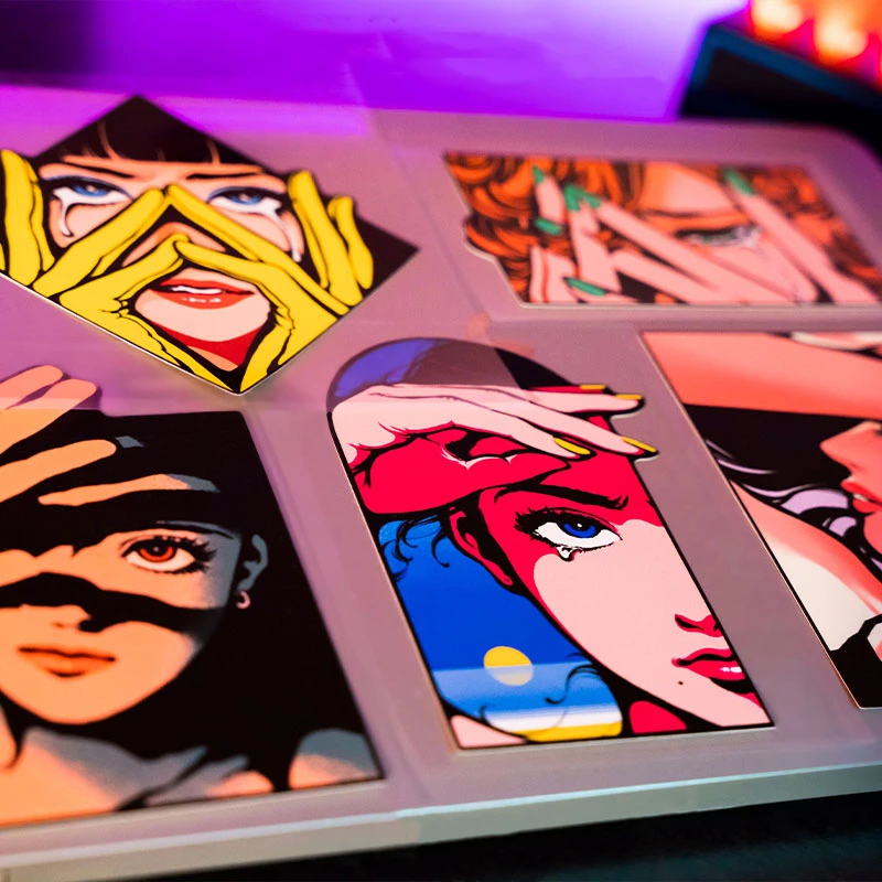 Pegatinas de ojos de belleza de Chica de Anime para coche, calcomanías para el dolor ocular con personalidad para decoración de vehículos eléctricos de motocicleta - imagen 3