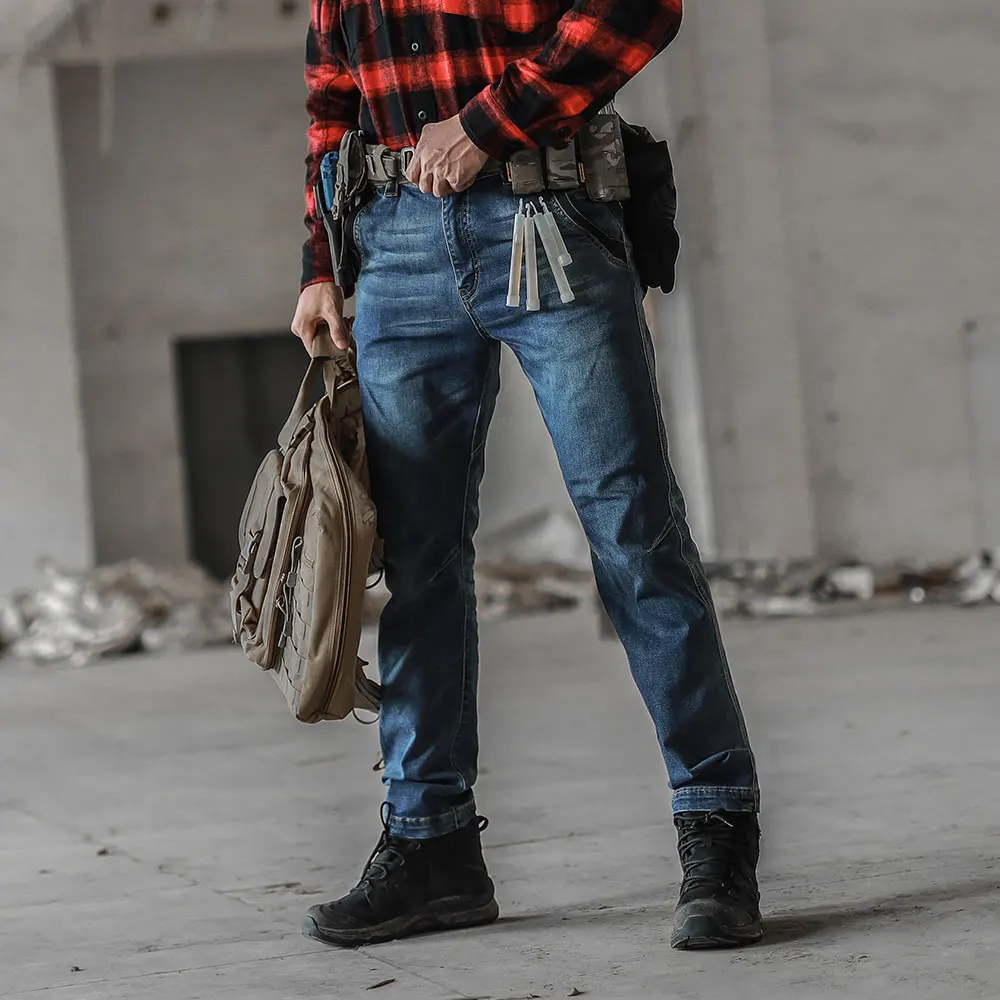 Emersongear etiqueta azul libertad pantalones vaqueros tácticos pantalones de carga pantalones DENIM ergonómico Camping senderismo caza deportes al aire libre - imagen 5