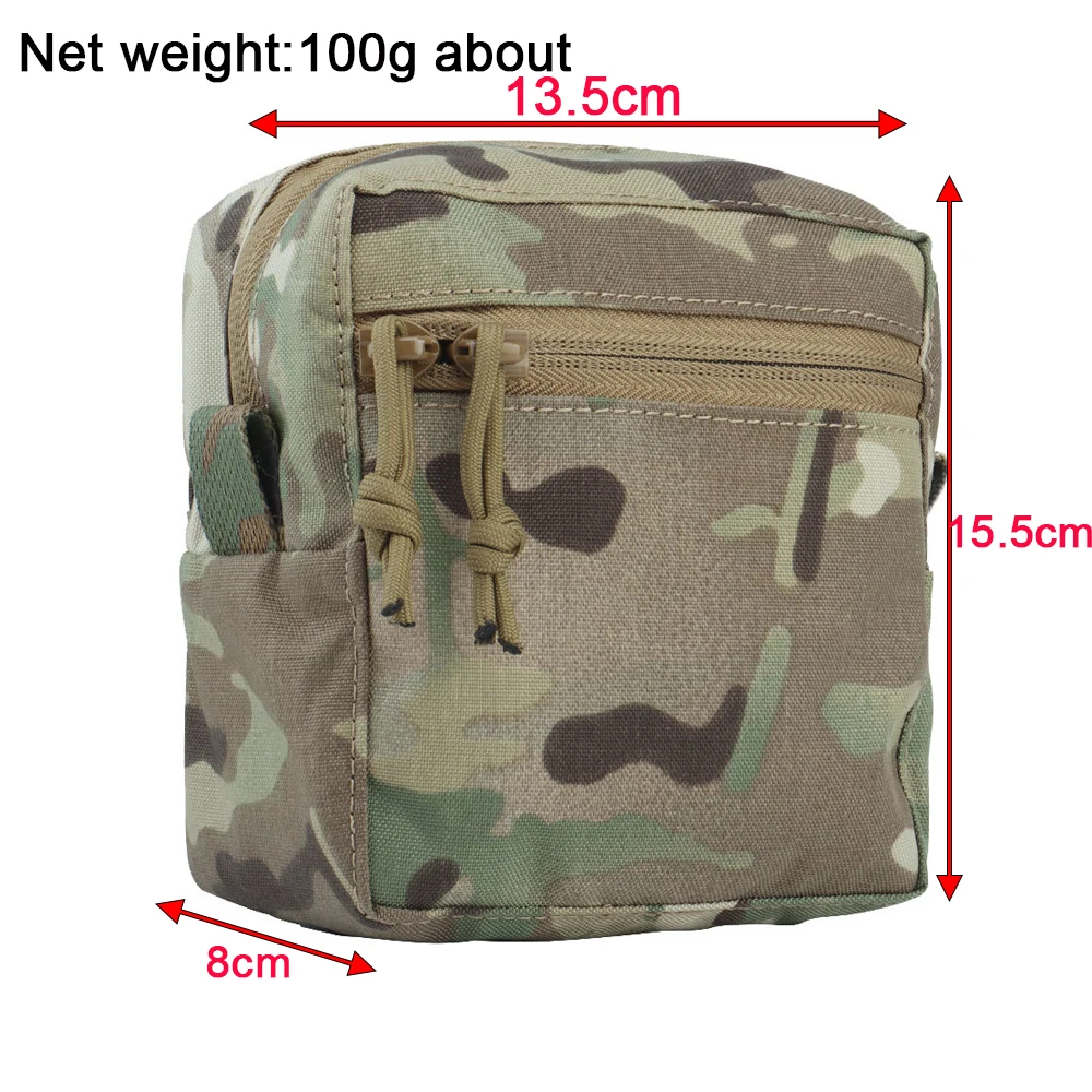 Tactifans Molle GP bolsa tamaño pequeño MOLLE chaleco pecho plataforma placa portadora cinturón Airsoft táctico Huting bolsas 500D Nyon caza - imagen 3