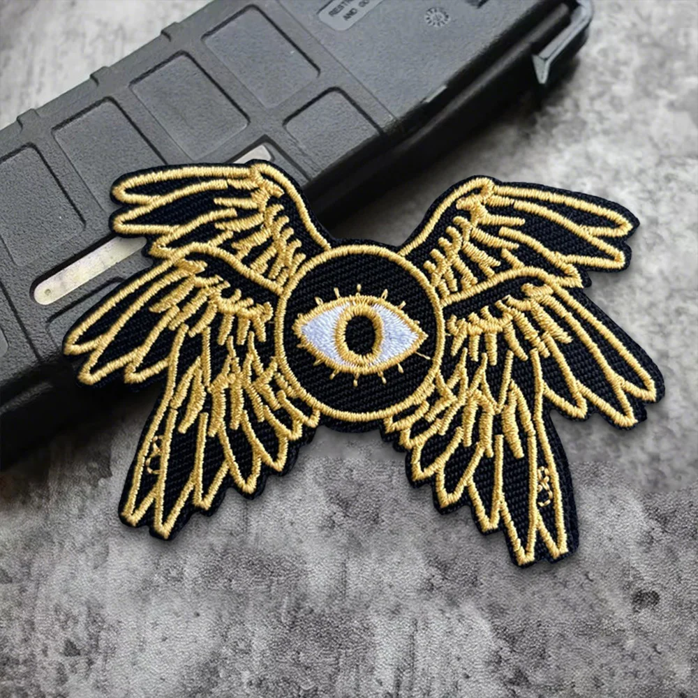 Parche táctico de Ángel cristiano "Seraph", parche bordado con gancho y bucle, insignia militar de Chevron, brazalete, pegatinas de decoración para mochila - imagen 5