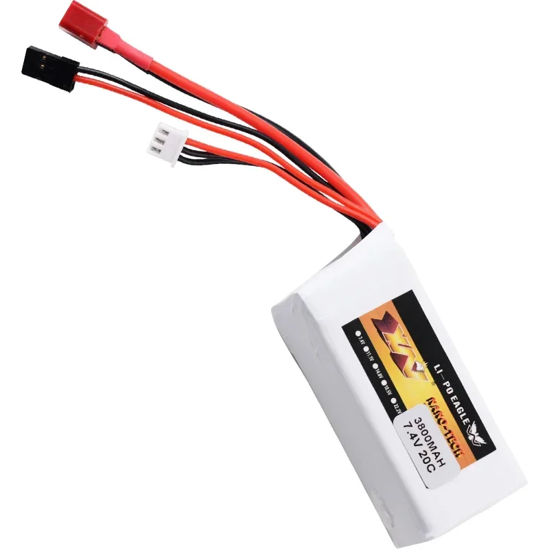 Batería Lipo mejorada de 7,4 V, 3800mAh, 20C para BAJA 5B, 5T, 5SC, modelo de coche con control remoto, receptor de gasolina, accesorios para drones - imagen 3