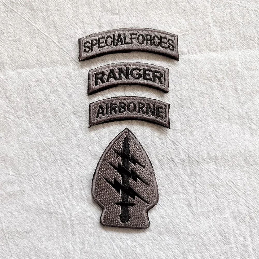 Insignia de relámpago de EE. UU., apliques tácticos militares, pegatinas de costura, parches bordados de gancho y bucle para ropa, mochila - imagen 5