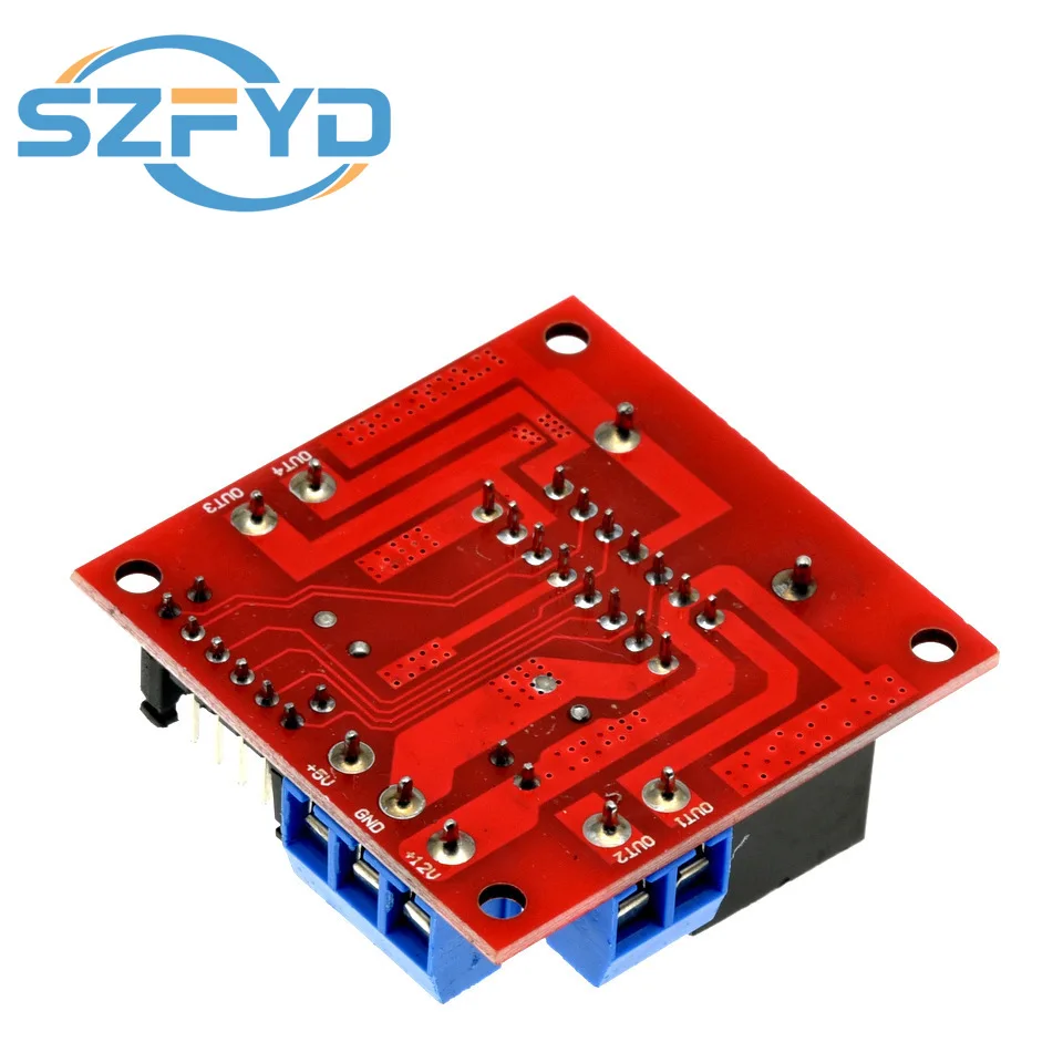 Módulo de controlador de Motor CC L298N, Motor paso a paso L298N, Robot de coche inteligente, placa de pruebas Peltier, controlador de Motor CC L298 de alta potencia para Arduino - imagen 5