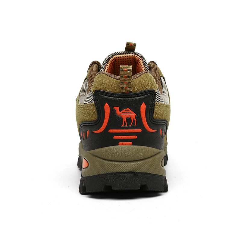 HIKEUP-zapatos de senderismo para hombre, calzado de exterior de cuero de gamuza, resistente al desgaste, impermeable, bota de Trekking, zapatillas tácticas para caminar - imagen 4