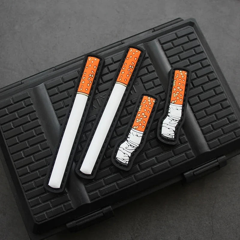 Parches 3D de PVC con gancho y bucle de humo, insignia de moral personalizada, parches tácticos de cigarrillos para mochila, sombrero, chaqueta, pegatinas de brazalete - imagen 2