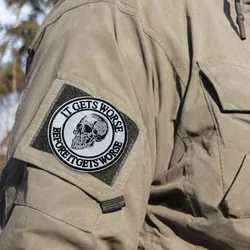 Parche bordado calavera – Insignia moral táctica con velcro