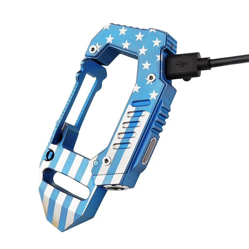 Cooyoo-llavero de aleación de titanio HF10, colgante rápido multifuncional Edc, linterna de tigre de dedo, edición limitada - imagen 3