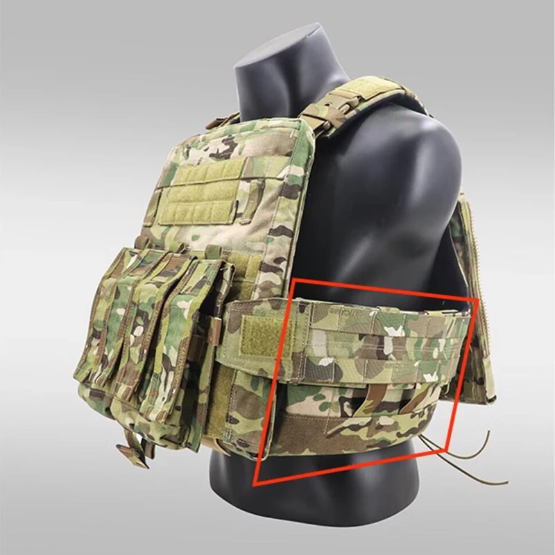 Portador de armadura lateral AVS 6X9 060, Parche de cintura táctico Multicam, envolvente lateral para chalecos AVS - imagen 5