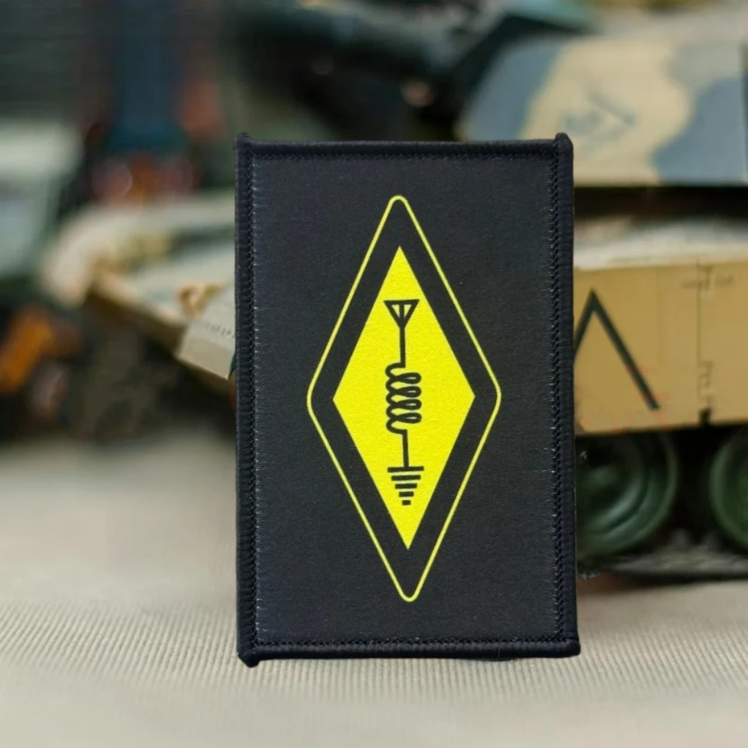 Parche táctico de moral para operador de Radio aficionado, parches Airsoft con gancho y bucle impresos del ejército militar para ropa, pegatina para mochila