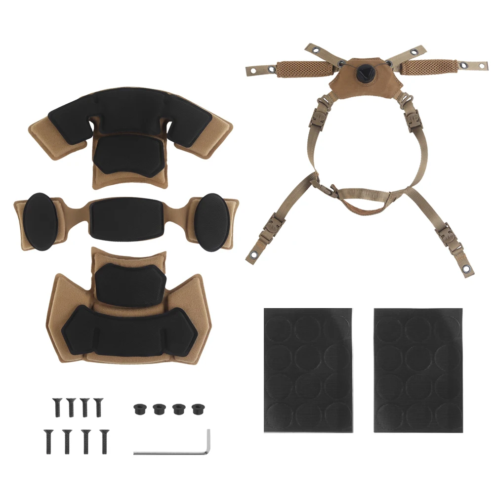 Casco Team Wendy 3,0, sistema de suspensión, almohadillas protectoras, correa para la barbilla, accesorios ajustables para casco de Paintball Airsoft rápido para caza