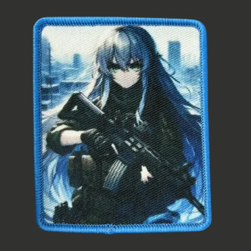 Parche táctico de Anime para chica, insignia de moral militar con estampado de gancho y bucle, mochila, accesorios de decoración de ropa, pegatinas, brazalete - imagen 2