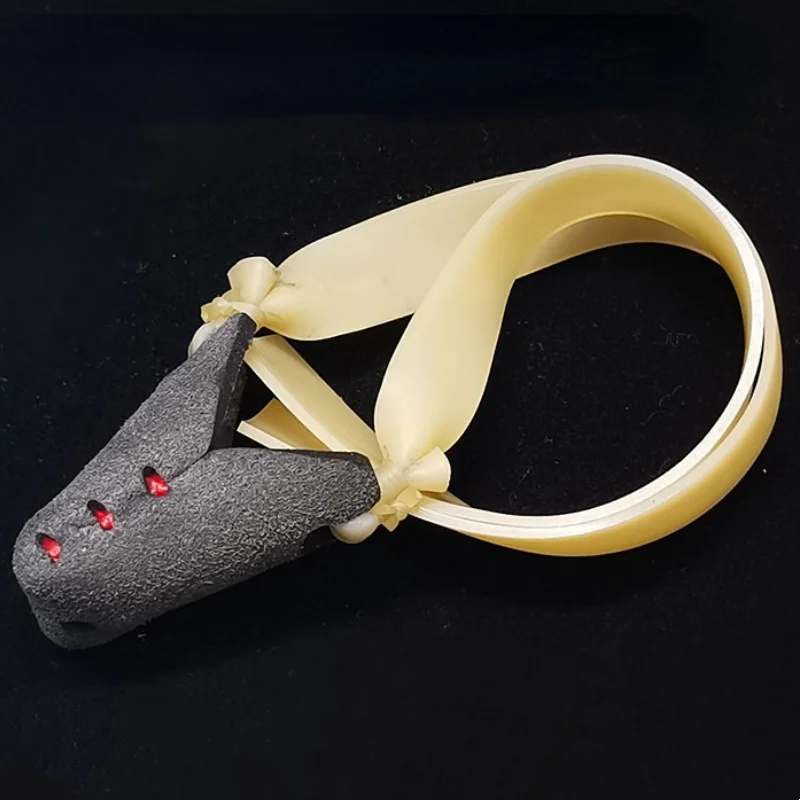 Catapulta con banda de goma de bolsillo de cuero de gran capacidad de alta calidad, accesorios de tirachinas de goma de alta elasticidad y resistente a tirar - imagen 5