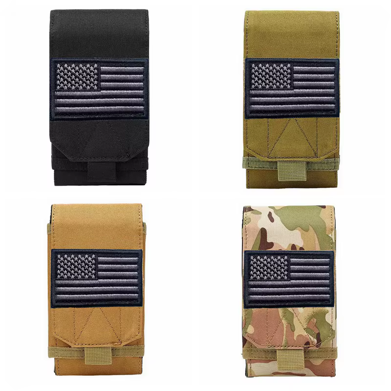 Bolsillo MOLLE universal para smartphone – Funda táctica EDC con parche US