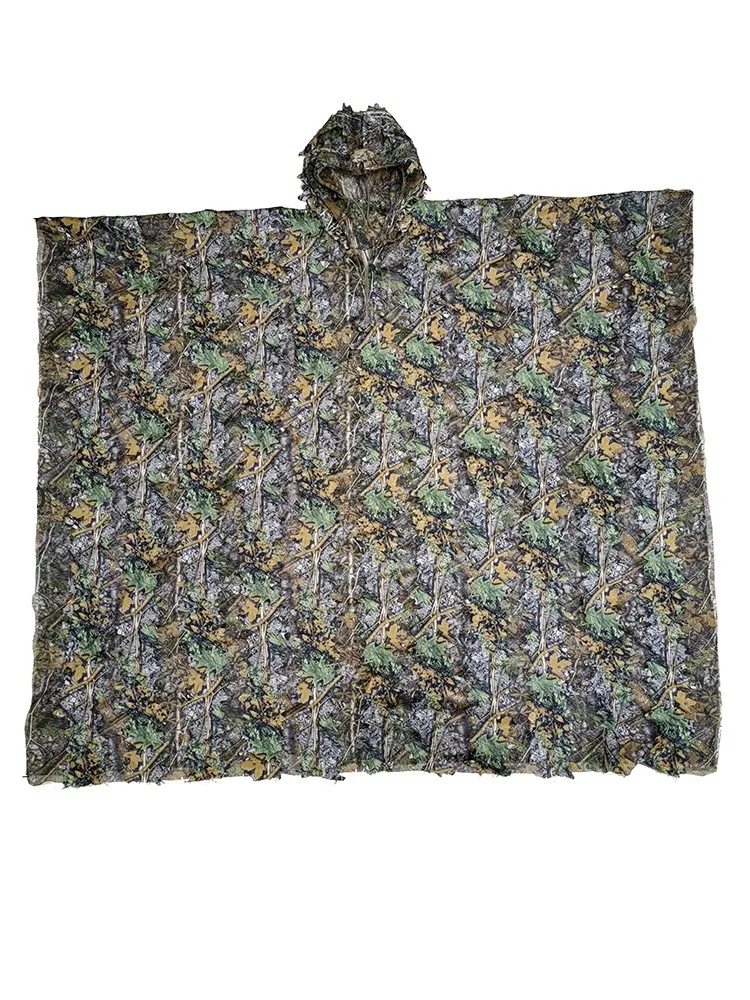 Capa Ghillie de camuflaje biónico de hoja 3D, ropa de entrenamiento CS transpirable, traje de observación de aves en la selva, caza y pesca - imagen 4