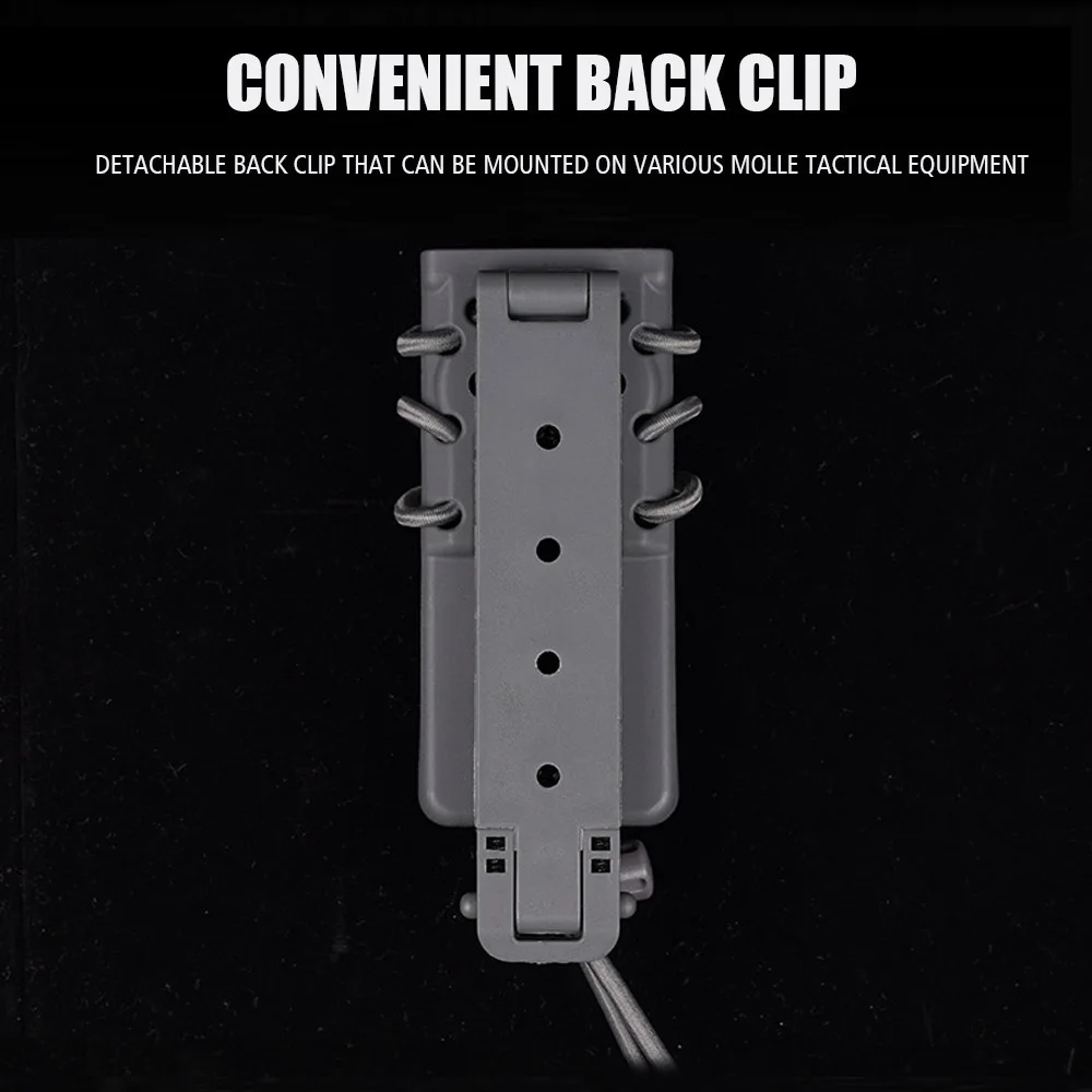 Bolsa magnética extendida de 9mm para caza táctica, submáquina Airsoft, funda larga Mag para Glock MP5 MP7 UMP Urban Assault Series - imagen 3