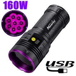 Linterna UV potente recargable para detección de manchas y escorpiones