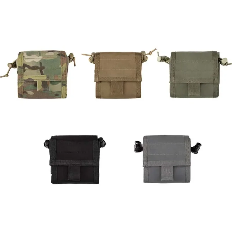 Bolsa plegable táctica, bolsa de reciclaje CP, bolsa de basura, bolsa Molle enrollable para acampar, bolsa de almacenamiento de herramientas