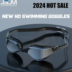 JSJM, nuevo estilo, gafas de natación profesionales ajustables, gafas de natación para adultos, gafas de silicona antiniebla HD profesionales para hombres y mujeres