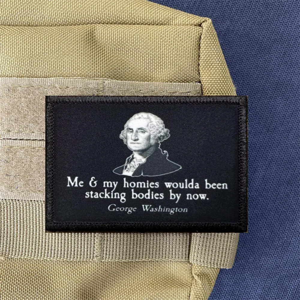 Parche con emblema de moral de cita de George Washington, insignia militar con gancho y bucle, pegatina para mochila del ejército de moralidad táctica - imagen 4