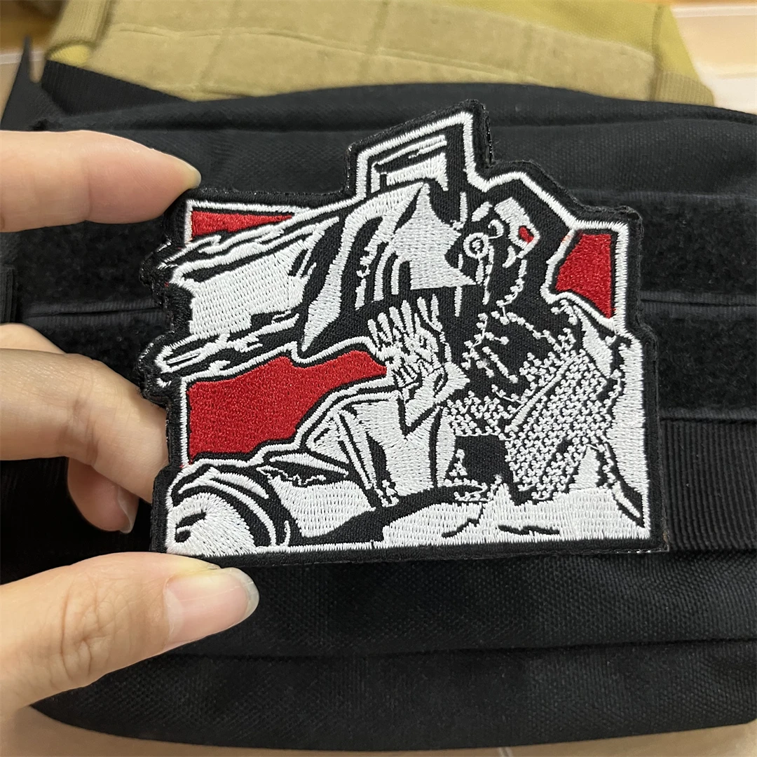 Emblema de personajes de Anime, parches de ropa de gancho y bucle, brazalete, insignia de moral, mochila táctica, pegatina de sombrero, parche DIY - imagen 2