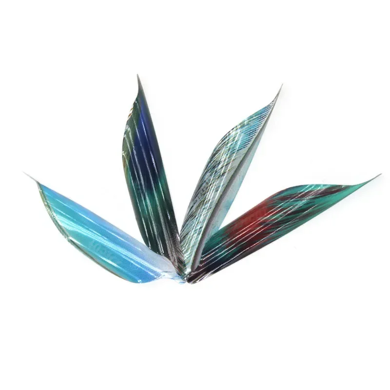 50 Uds tiro con arco flecha paletas 1,75 pulgadas espiral Flethes ala derecha Spin pluma paletas plástico Fletching flecha eje tiro caza - imagen 3
