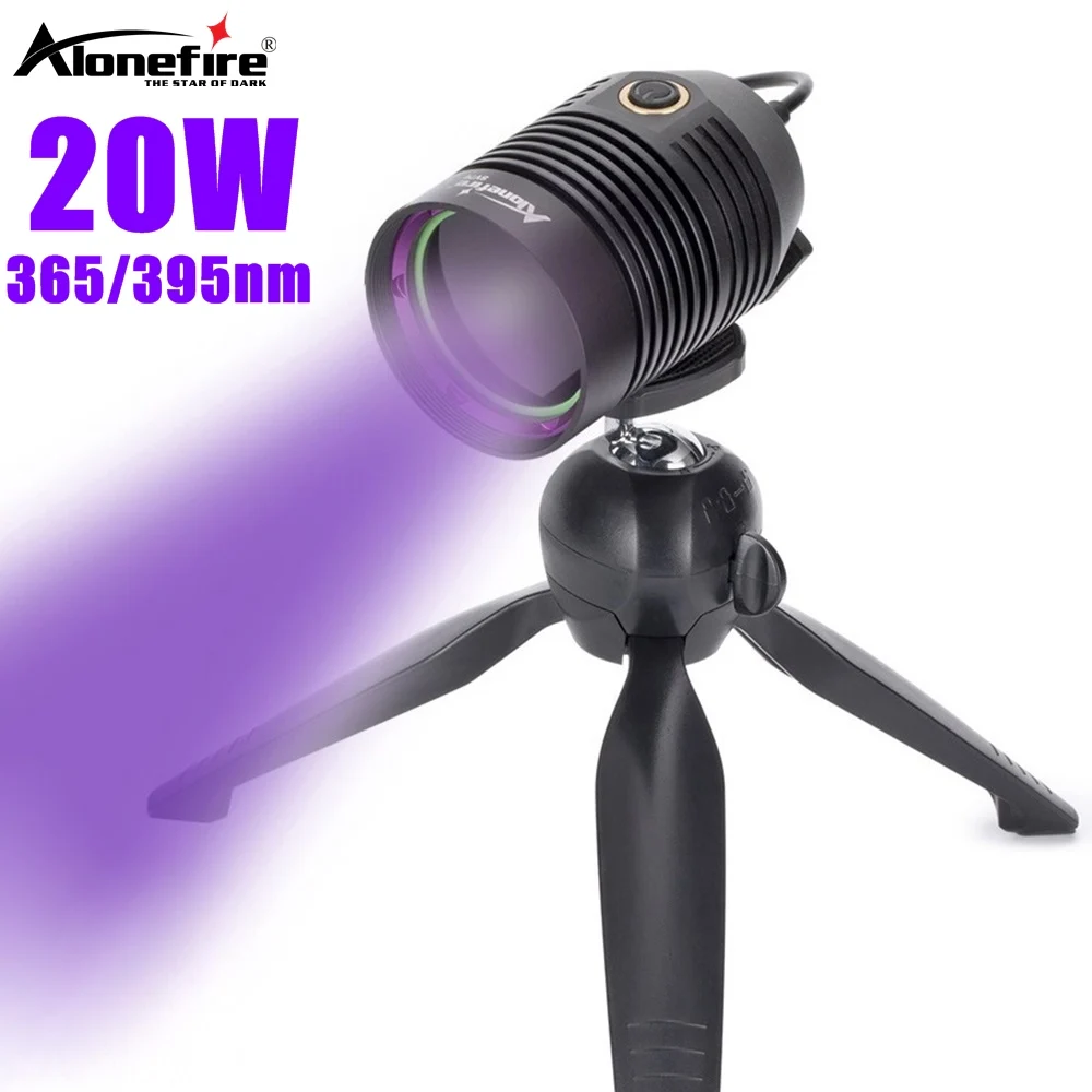 20W alto brillo 365nm UV LED luz negra de alta potencia DC 5V 2A luz ultravioleta alimentada por USB PCB resina curado lámpara de reparación de porcelana