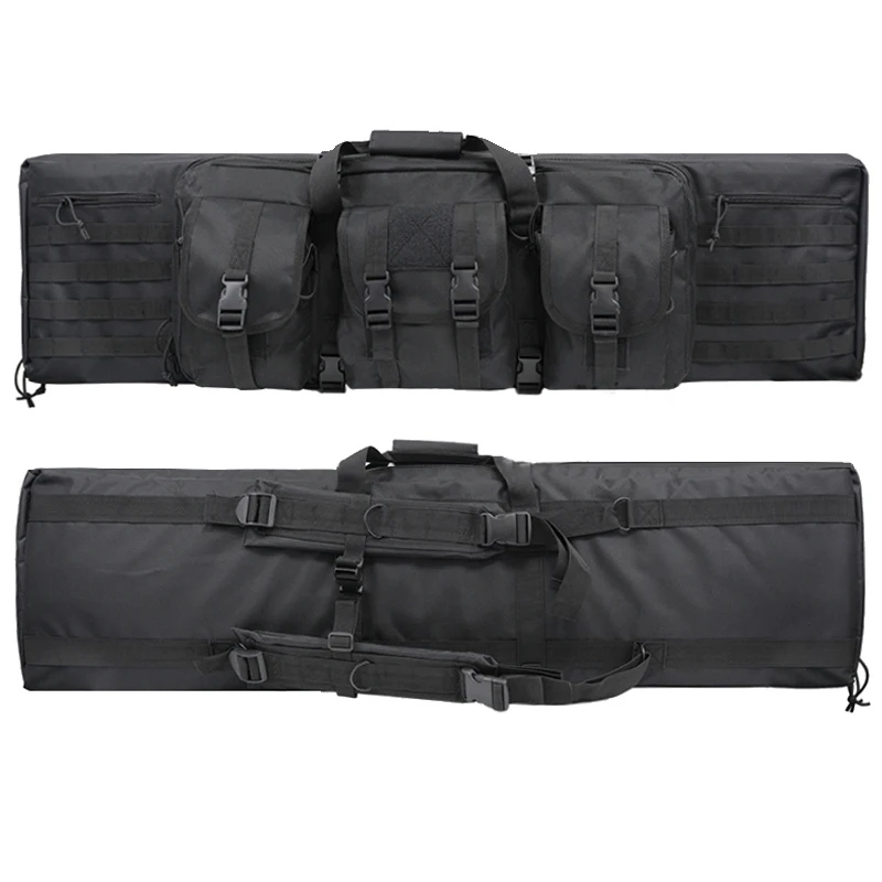 Estuche multifuncional para pistola de doble Rifle, bolsa táctica para pistola, bolsa larga para pistola Airsoft para caza, tiro, mochila de almacenamiento para deportes al aire libre - imagen 3
